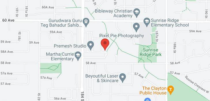 map of 18505 58A AVENUE